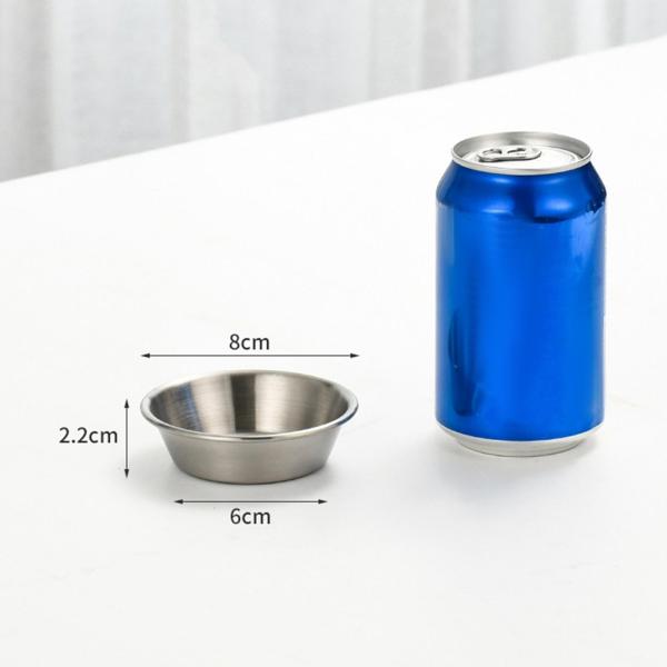 醤油皿 サービングトレイ付き 寿司バーベキュー皿 キッチン アウトドア BBQ シルバー 3グリッド