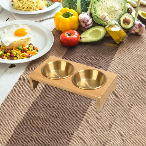 醤油皿 サービングトレイ付き 寿司バーベキュー皿 キッチン アウトドア BBQ ゴールド 2グリッド