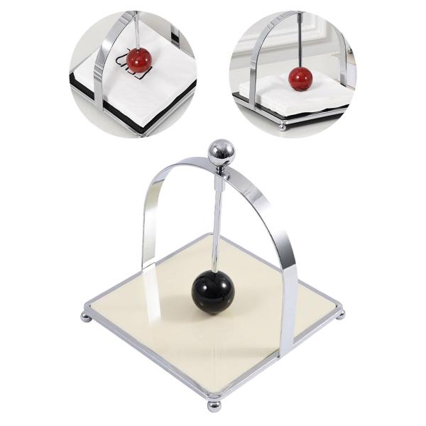 スタイルB スクエアナプキンホルダー スクエアメタルナプキントレイホルダー多用途スタイリッシュ