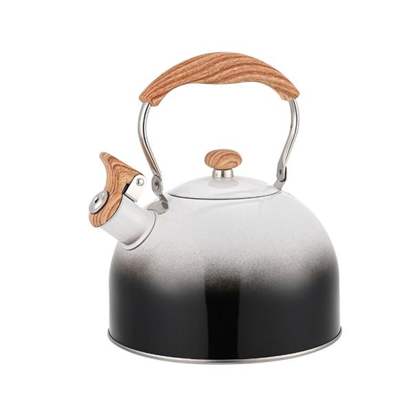 ホイッスルケトル 注ぎ口カバー付き コンロケトル ハイキング キャンプ アウトドア ブラック