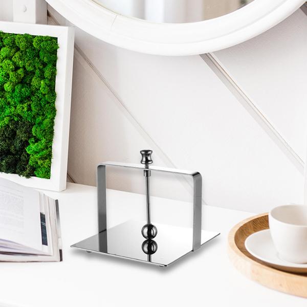 ナプキンホルダーラック モダンレターティッシュディスペンサー カウンタートップパーティーカフェ用 13.8cmx15cm