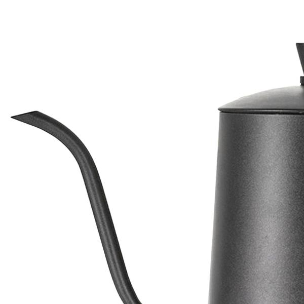 ケトル ハンドル付き グースネック注ぎ口 ステンレススチール バー キッチン用 600ml ブラック