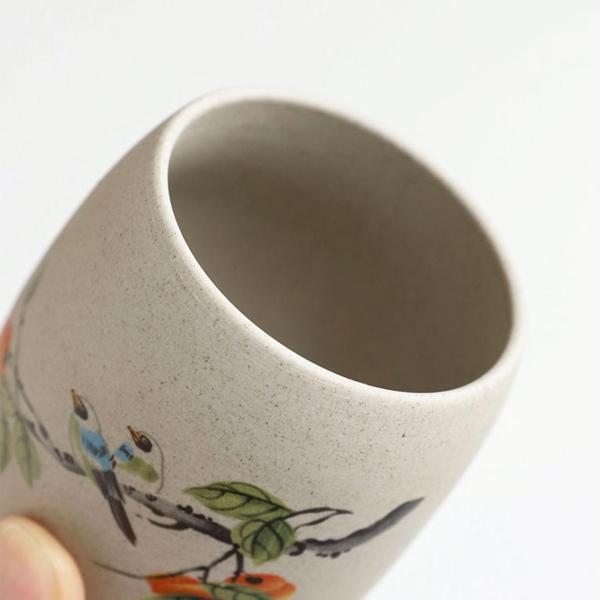 磁器茶筒茶コーヒー柿用小さなルースティー保存容器