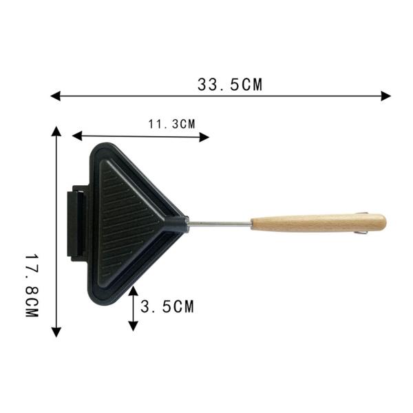 サンドイッチベーキングパン サンドイッチメーカー フリップグリルパン フライパン、バーベキュー用ワッフルメーカーパン、ホットドッグレストランキッチン