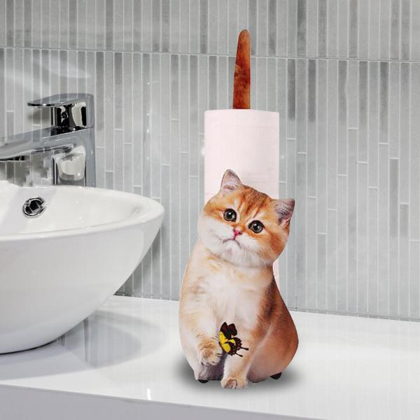 動物トイレットペーパーホルダー面白いアイアン実用的な装飾バーホームカフェ猫蝶