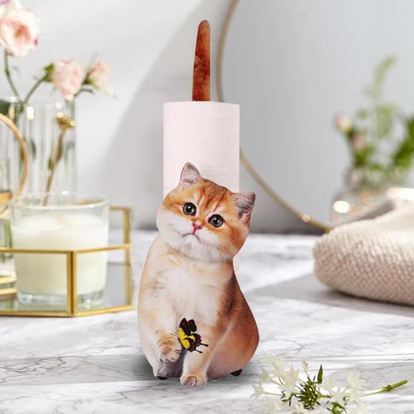 動物トイレットペーパーホルダー面白いアイアン実用的な装飾バーホームカフェ猫蝶
