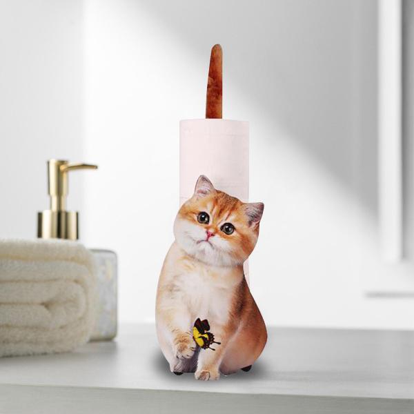 動物トイレットペーパーホルダー面白いアイアン実用的な装飾バーホームカフェ猫蝶