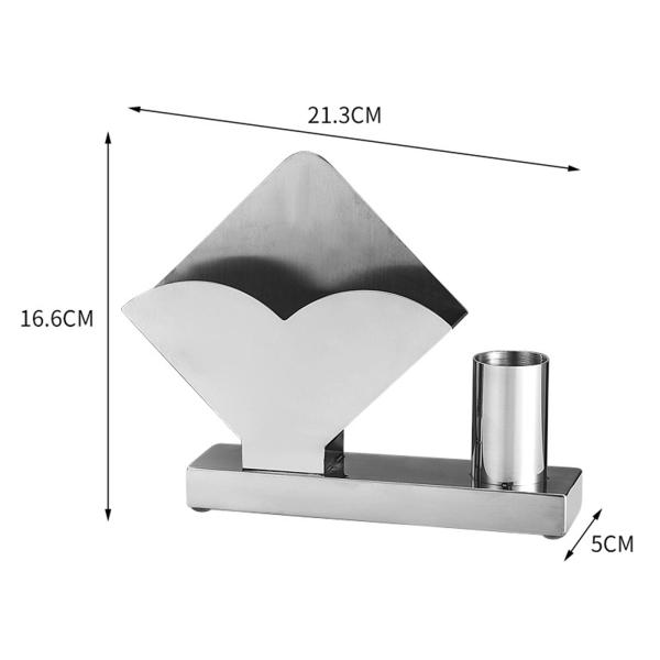 ナプキンホルダー 装飾スタンド ナプキンスタンド カウンタートップ レストラン パーティー用 銀色