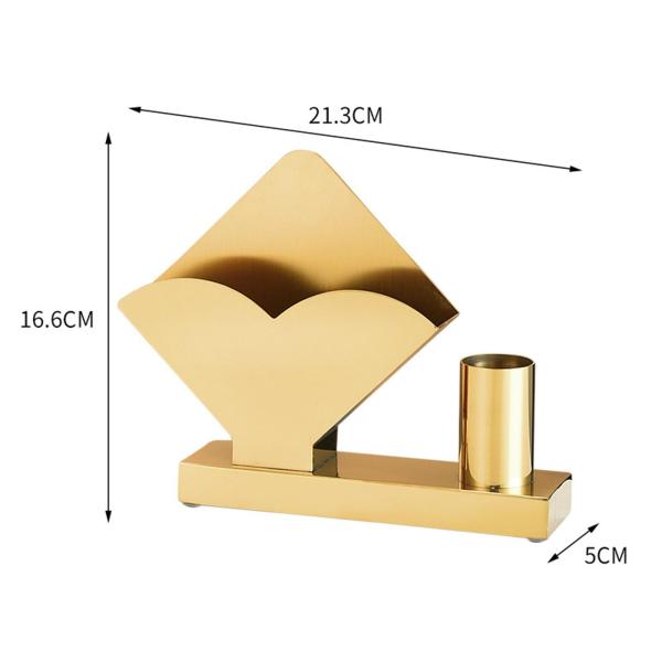 ナプキンホルダー 装飾スタンド ナプキンスタンド カウンタートップ レストラン パーティー用 ゴールド