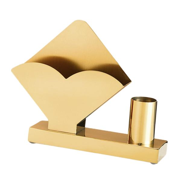 ナプキンホルダー 装飾スタンド ナプキンスタンド カウンタートップ レストラン パーティー用 ゴールド