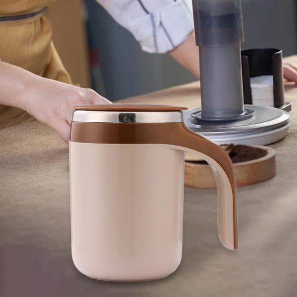 電動セルフミキシングコーヒーカップ セルフスターカップ キャンプ オフィス アウトドア用 ピンク