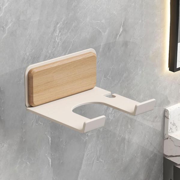 ヘアドライヤーホルダー ホテル 壁掛け 家庭用 壁掛け 実用的 ヘアツール オーガナイザー ホワイト