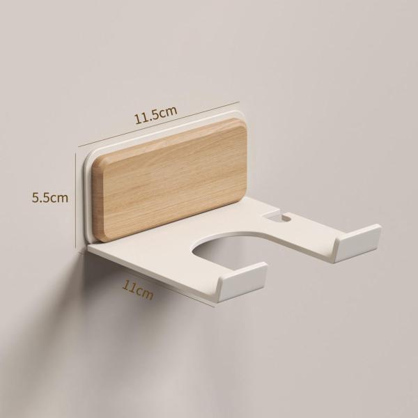 ヘアドライヤーホルダー ホテル 壁掛け 家庭用 壁掛け 実用的 ヘアツール オーガナイザー ホワイト