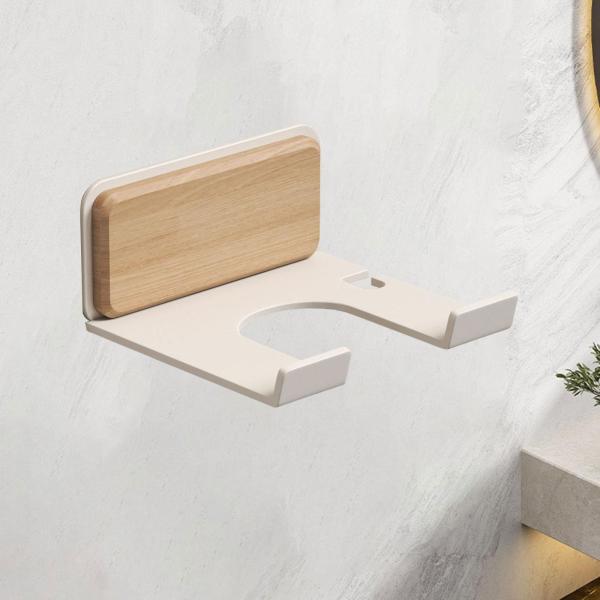 ヘアドライヤーホルダー ホテル 壁掛け 家庭用 壁掛け 実用的 ヘアツール オーガナイザー ホワイト