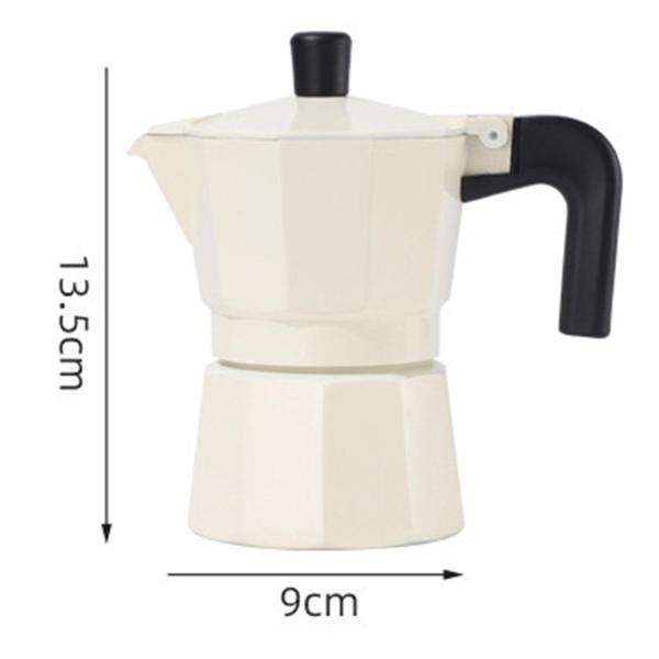 エスプレッソメーカー 多機能ポータブルモカポット 家庭用 キャンプ 旅行用 ホワイト