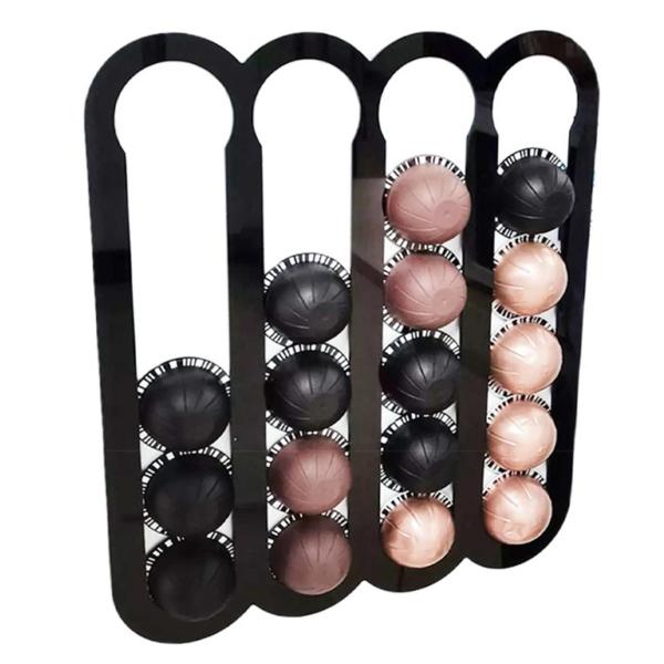 コーヒーポッドホルダー コーヒーポッドオーガナイザー 壁掛けラック キャビネット下 コーヒーポッド棚 収納アクセサリー 冷蔵庫 コーヒーバー