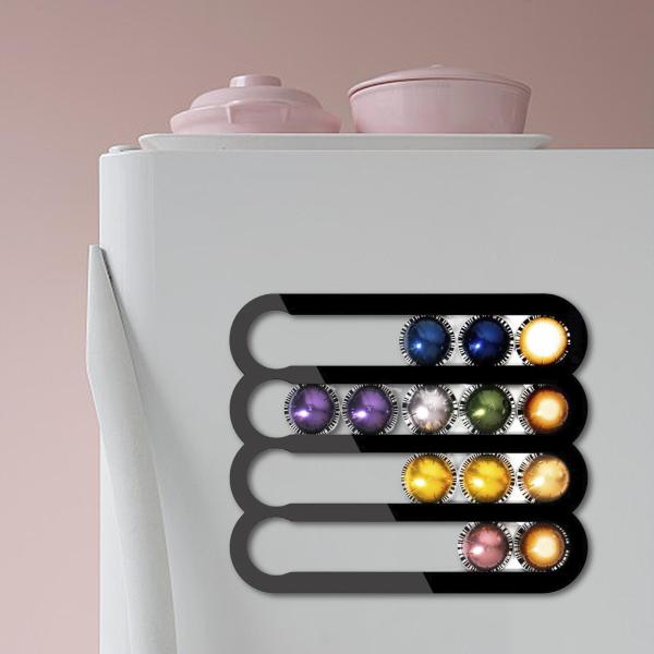 コーヒーポッドホルダー コーヒーポッドオーガナイザー 壁掛けラック キャビネット下 コーヒーポッド棚 収納アクセサリー 冷蔵庫 コーヒーバー