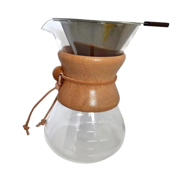 ドリップコーヒーメーカー ガラスコーヒーポット スケール付き ハンドドリップコーヒーポット 600ml