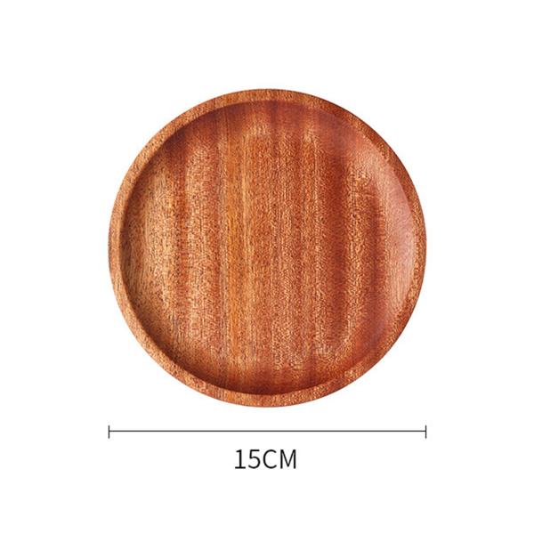 木製サービングトレイ スナック、サラダ、デザートのディスプレイに最適な多目的木製トレイ 15cmx15cmx1.5cm