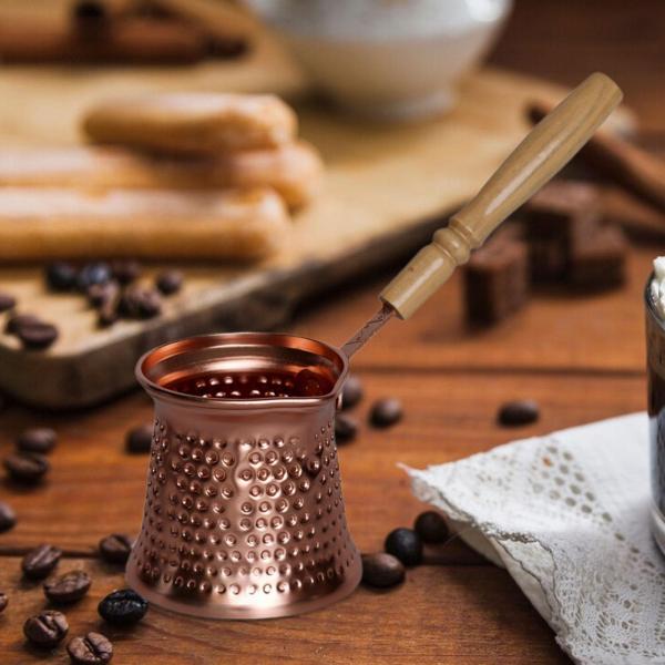 手作りコーヒーポット コーヒーティーポット 350ml ケトル コンロ用 厚手小型ポット トルココーヒーカップ コーヒーマグ バー オフィス 家庭用