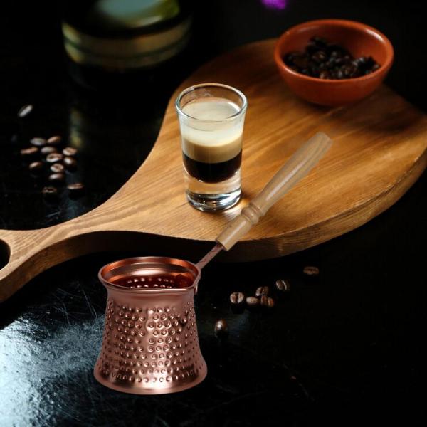 手作りコーヒーポット コーヒーティーポット 350ml ケトル コンロ用 厚手小型ポット トルココーヒーカップ コーヒーマグ バー オフィス 家庭用