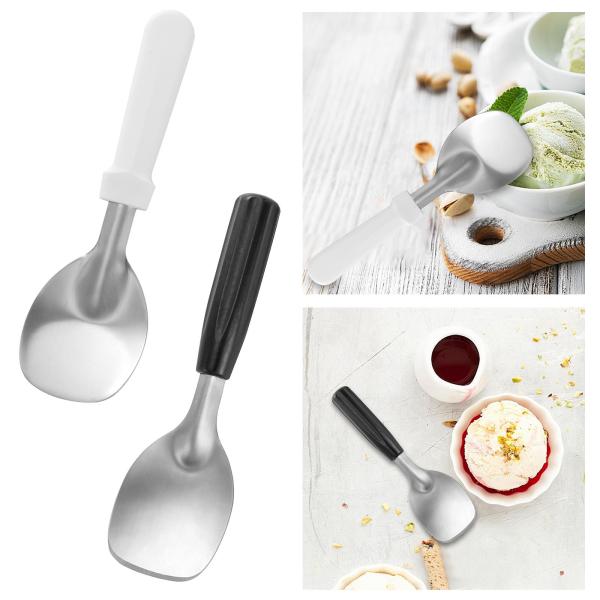 アイスクリームスクープ パイ 滑り止めハンドル コーン アイスクリームスペード ビュッフェキッチン用 ホワイトハンドル