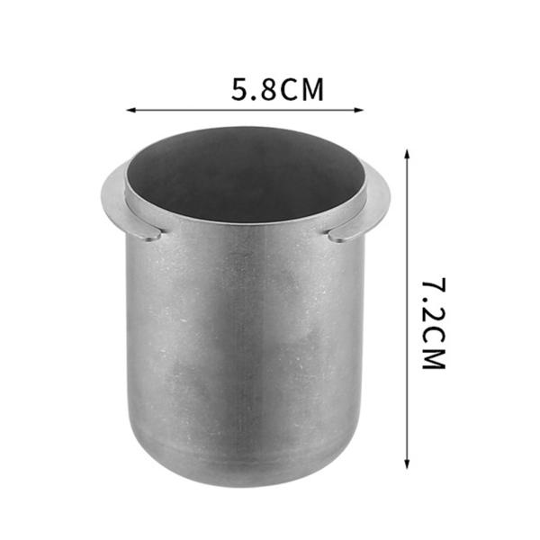 58mm エスプレッソ コーヒー ドージング カップ コーヒー マシン パウダー カップ バー レストラン用 ダーク シルバー