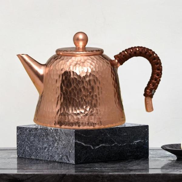 銅製ケトル ティーウェア 断熱ハンドル付き ティーインフューザー カンフーティーポット ウォーターケトル ホテル キャンプ ホーム ハイキング キッチ