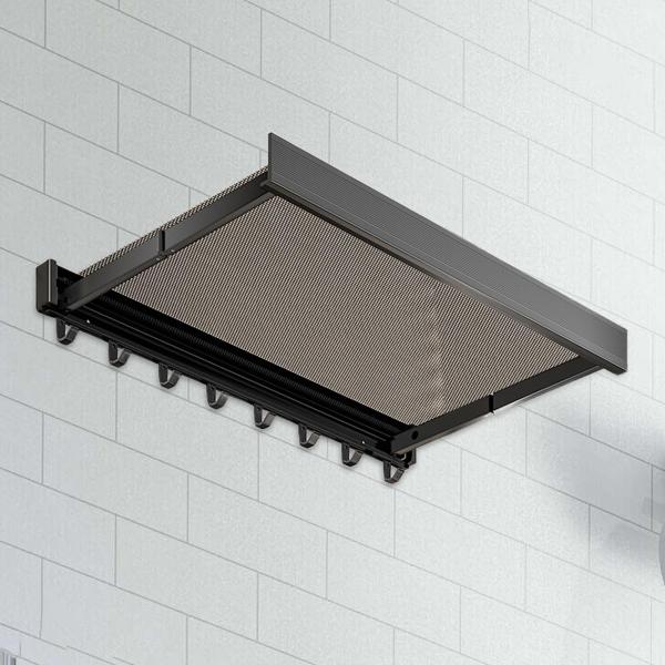 折りたたみ式乾燥ラック 金属製バスタオルラック 衣類 靴 トイレ上用 ブラック