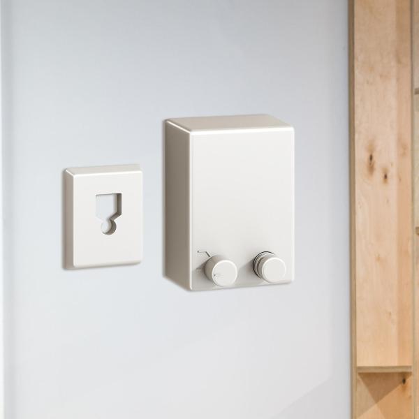 引き込み式物干しロープ ワイヤー 丈夫 裏庭 ギャラリー用 ホワイト