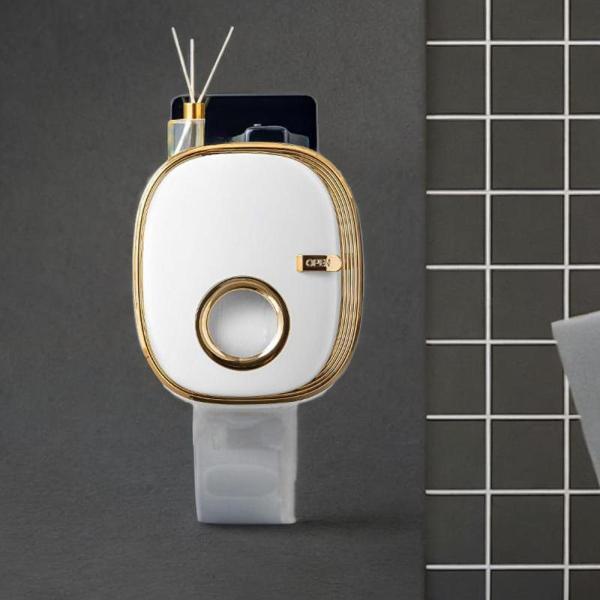 トイレットペーパーロールホルダー 防水ロールペーパーボックス 洗面所用 家庭用トイレ B