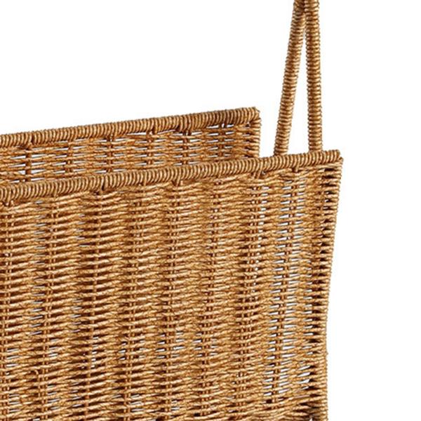  ディスプレイスタンド 本収納 編み込みバスケット 実用的なスタンディングシェルフ 新聞ホルダー コーヒーショップ用 室内装飾