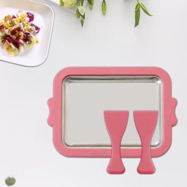 アイスクリームメーカーパン キッチン用品 アイスクリーム コールドプレート シャーベット用 ピンク