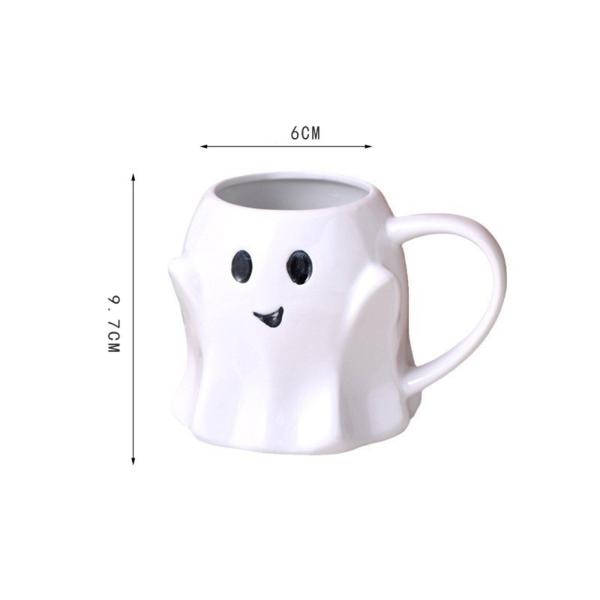 かわいいゴーストコーヒーマグ 磁器マグ 400-500ml ノベルティ ホットチョコレートマグ 愛らしいティーカップ パーティーカップ 誕生日 クリス