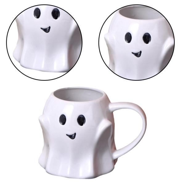 かわいいゴーストコーヒーマグ 磁器マグ 400-500ml ノベルティ ホットチョコレートマグ 愛らしいティーカップ パーティーカップ 誕生日 クリス