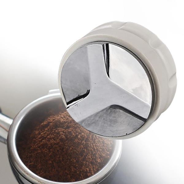 コーヒータンパー エスプレッソ分配ツール ポルタフィルターコーヒーウェア ホーム DIY ホワイト 51mm