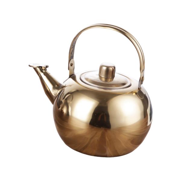 ステンレススチール製ティーポット ウォーターケトル キャンプ用 家庭用 茶葉 2.5L