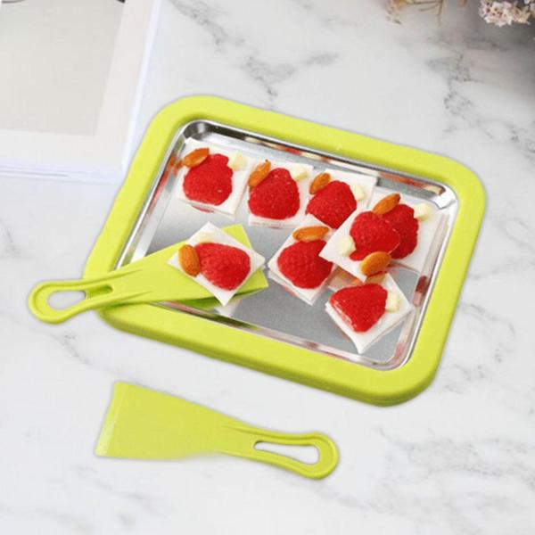 アイスクリームパンプレート DIY 夏 シャーベット用スパチュラ付き 緑