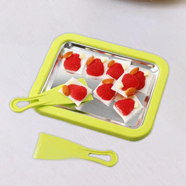 アイスクリームパンプレート DIY 夏 シャーベット用スパチュラ付き 緑