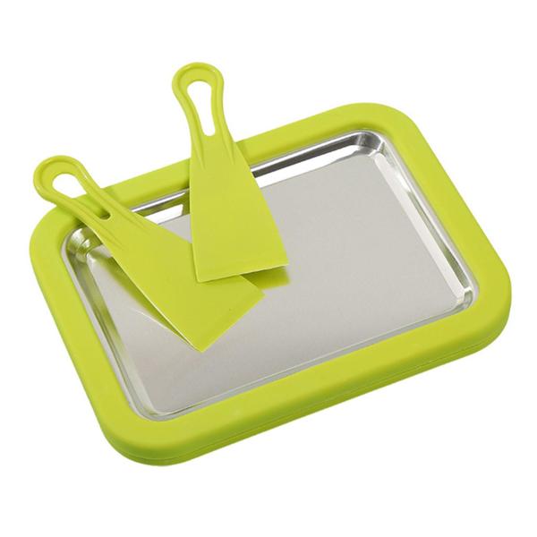 アイスクリームパンプレート DIY 夏 シャーベット用スパチュラ付き 緑