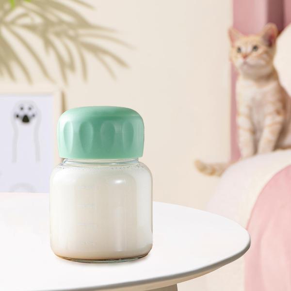 ガラス製ウォーターカップ ティーカップ コンパクト ポータブル ガラス製品 豆乳カップ 再利用可能 毎日の新築祝い キッチン 誕生日プレゼント 家族