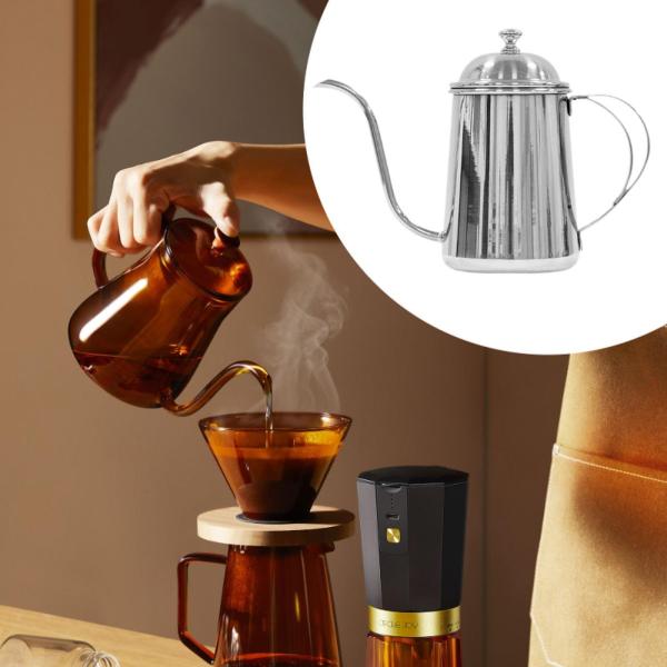 グースネック コーヒーポット ポアオーバー コーヒーケトル キッチン ティールーム アパートメント用 650ml