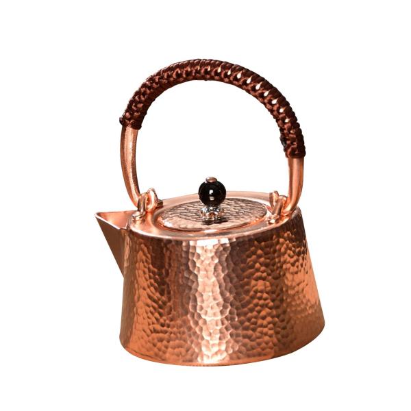銅製ティーポット 350ml ハンドル付き カンフーティーポット キャンプ 家庭用 ピクニック スタイル B