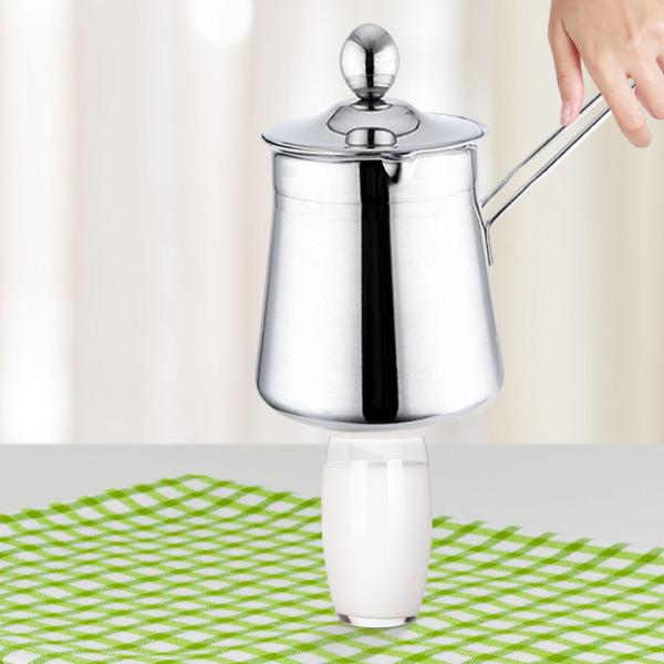 トルココーヒーポット 蓋とハンドル付き 注ぎ口付き バーコーヒー愛好家へのギフト 450ml