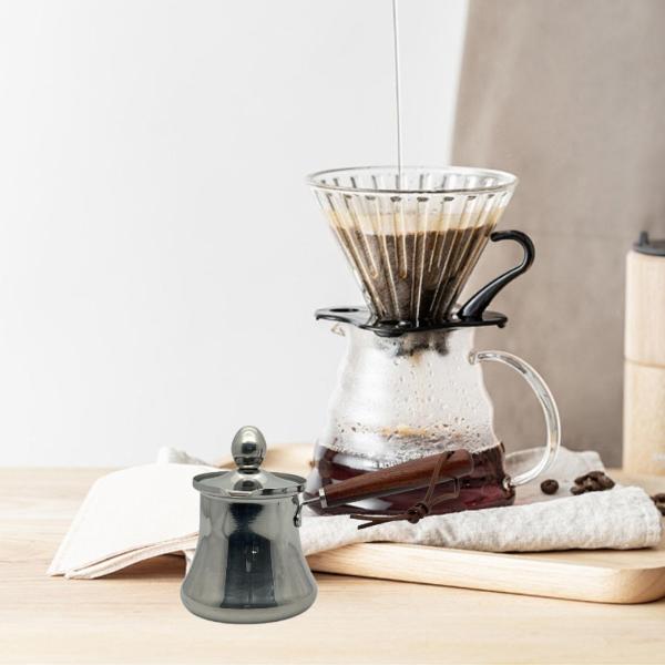 トルココーヒーポット 蓋付き コンロ用ミルクウォーマー  キャンプ用 550ML