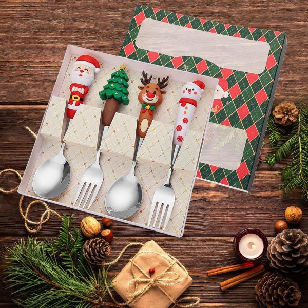 クリスマス スプーン フォーク セット クリスマス カトラリー キット 日常使い クリスマス デザート 