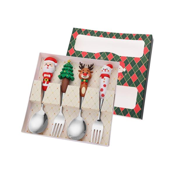 クリスマス スプーン フォーク セット クリスマス カトラリー キット 日常使い クリスマス デザート 