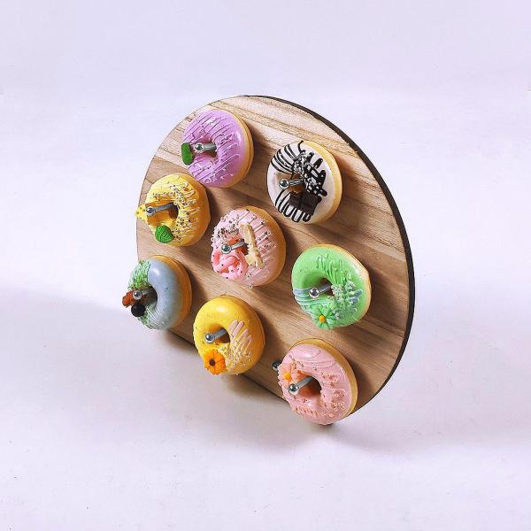 アクリル ドーナツスタンド ディスプレイシェルフ ドーナツホルダー 誕生日 集まり パーティー用 シルバー