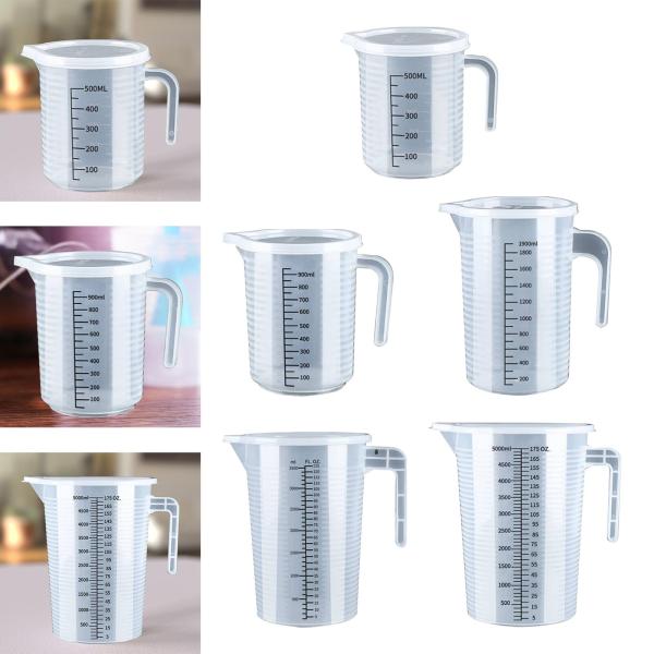 目盛り付き計量カップ、蓋付き計量ジャグ、家庭用ビール、お茶用 500ml
