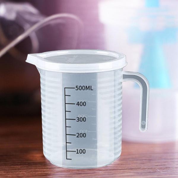 目盛り付き計量カップ、蓋付き計量ジャグ、家庭用ビール、お茶用 500ml
